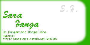 sara hanga business card
