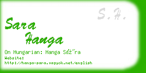sara hanga business card